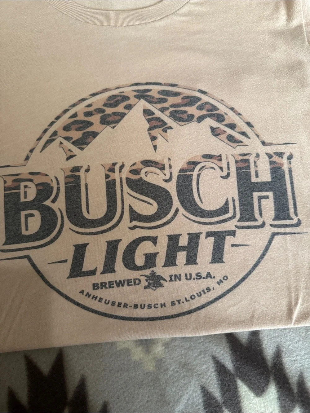 Bella Canvas Tan Busch Light Graphic Tee - Picture 3 of 3